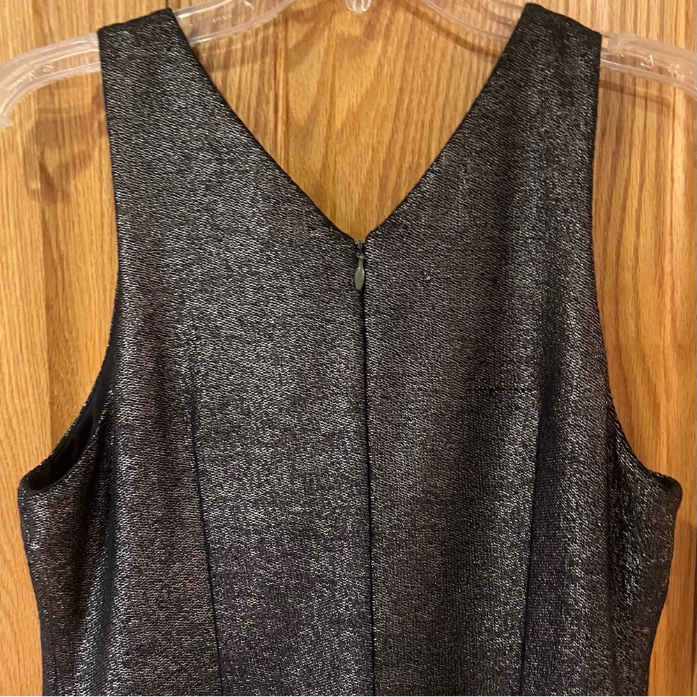 Halston Heritage Metallic Bronze‎ Gold Sleeveless Mini Sheath Dress Size Large - Picture 12 of 15